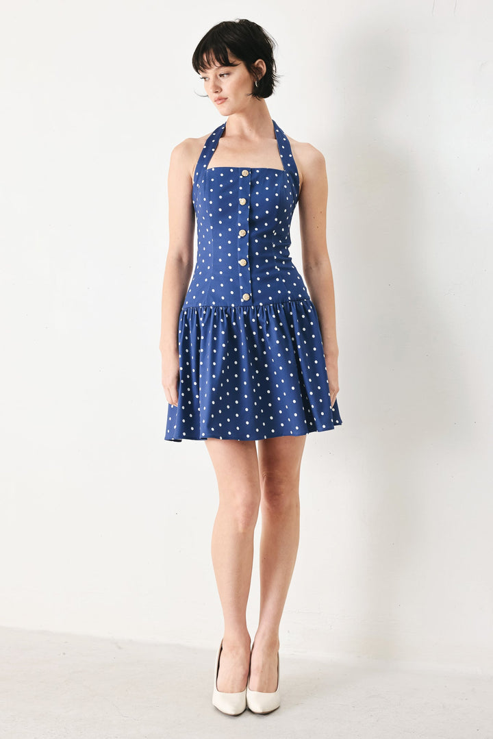 DOTS &amp; DREAMS WOVEN MINI DRESS
