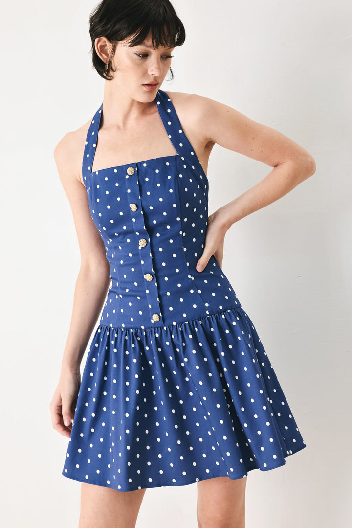 DOTS &amp; DREAMS WOVEN MINI DRESS