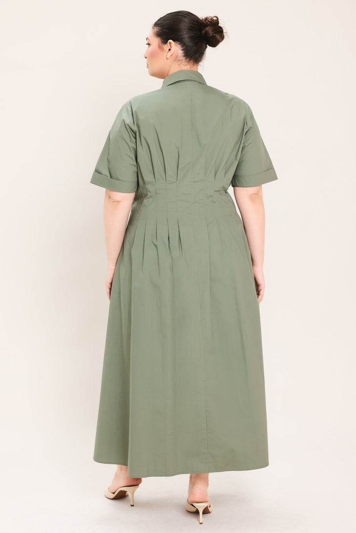 COUNTRYSIDE CHARM WOVEN MIDI DRESS