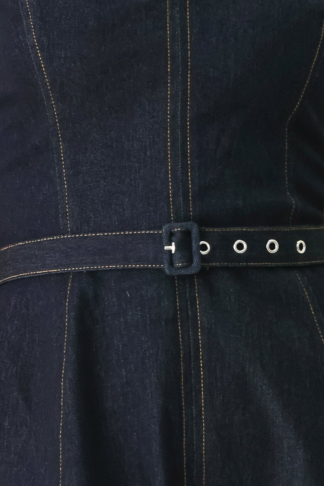 ICONIC INDIGO DENIM MIDI DRESS