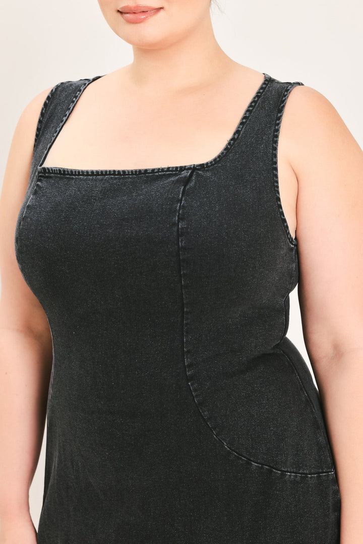 URBAN CHIC DENIM MIDI DRESS