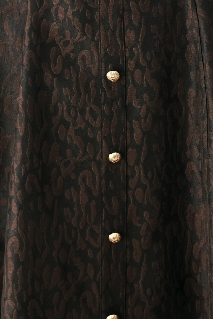 BUTTONED IN CHOCOLATE SWEETHEART MIDI DRESS