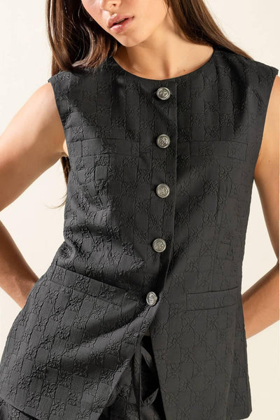 SEE WHAT HAPPENS WOVEN VEST