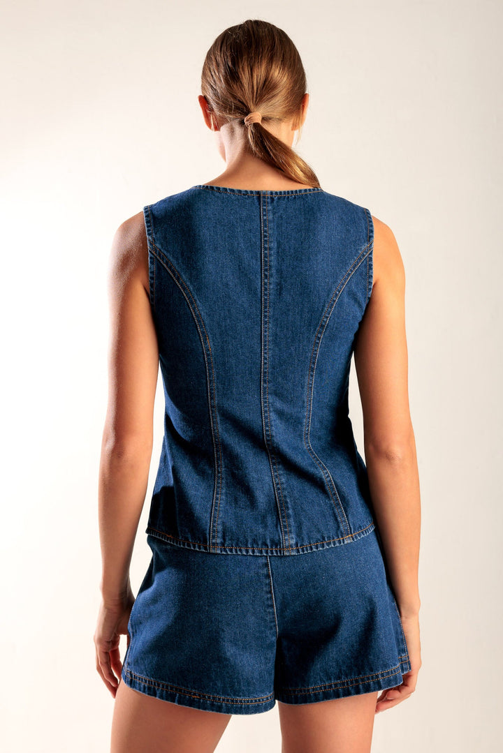 DRIVE-IN MOVIE DENIM VEST