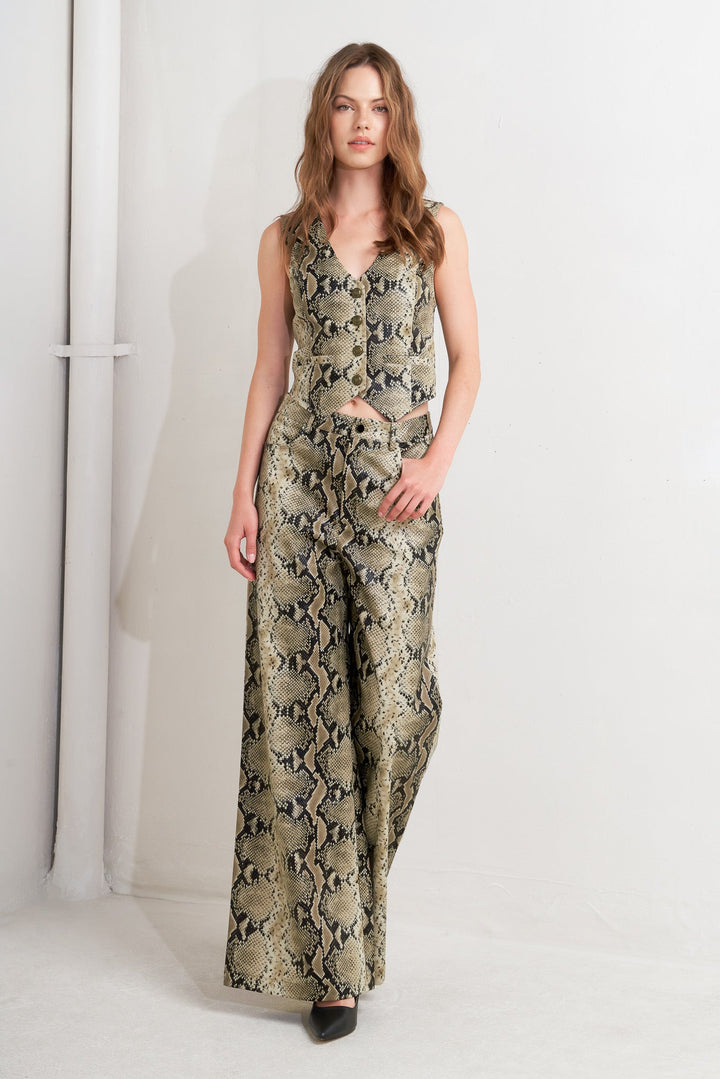 GLAM VENOM FAUX LEATHER VEST