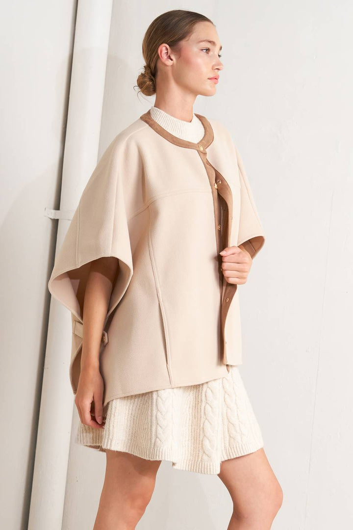 TIMELESS ELEGANCE WOVEN FELT CAPELET