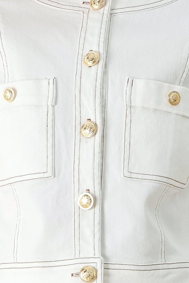 FIFTH STREET WOVEN CROP JACKET
