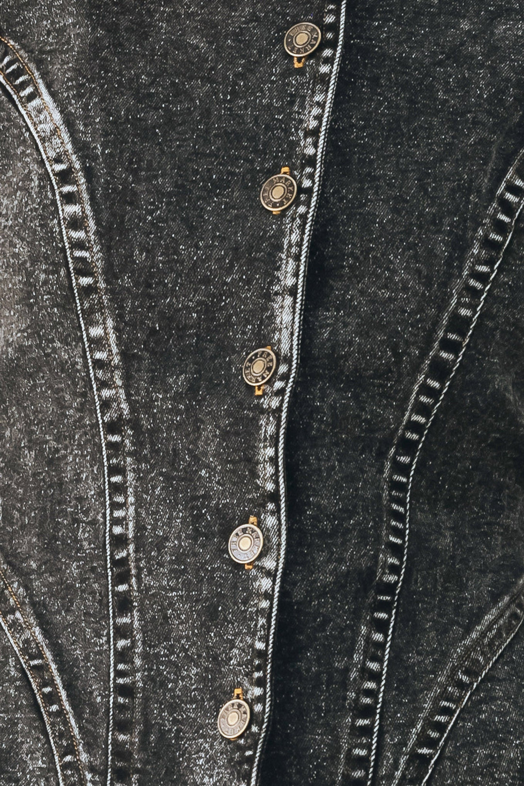 DOWNTOWN EDGE ACID WASH PEPLUM JACKET
