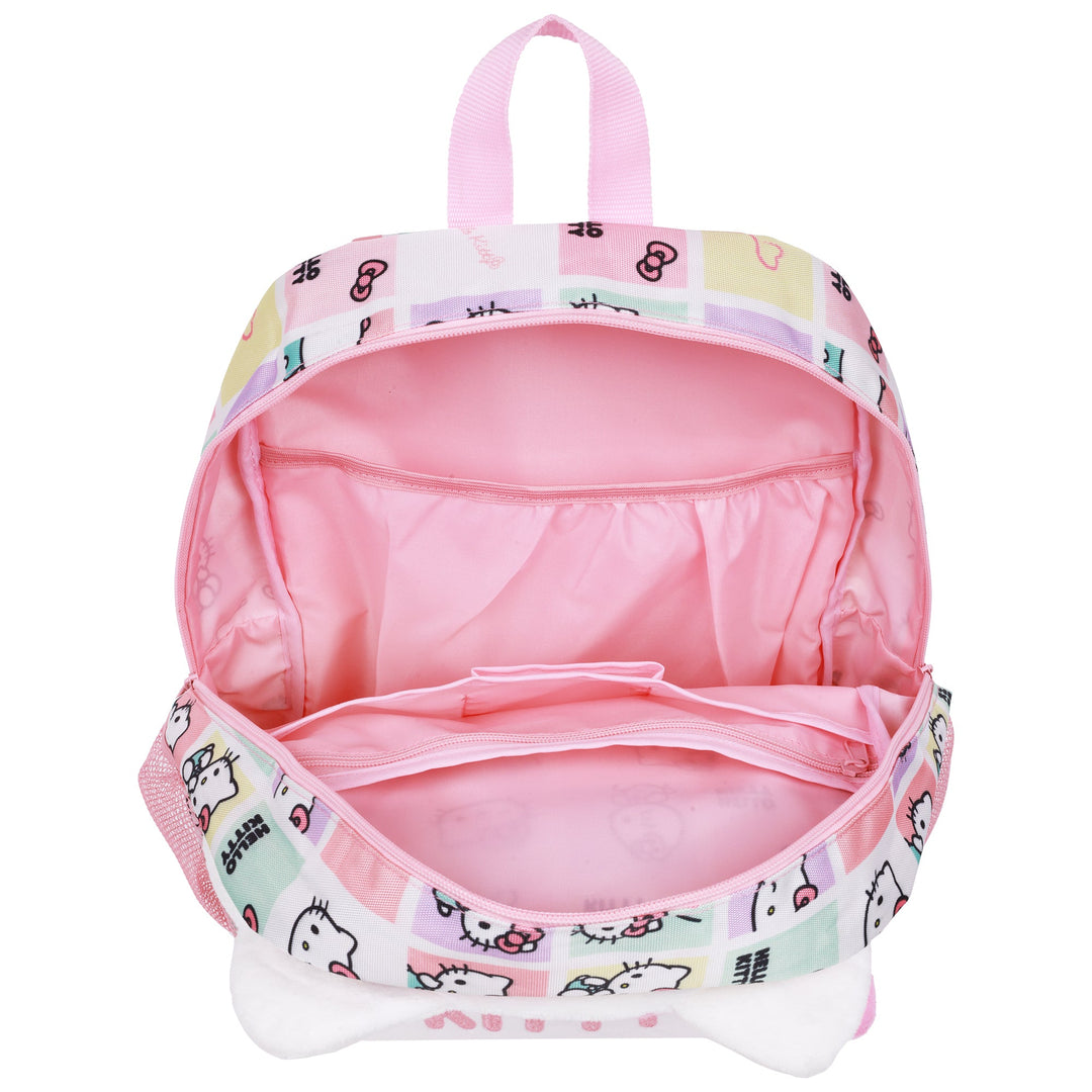 Hello Kitty Plush Face Backpack with 3D Bow