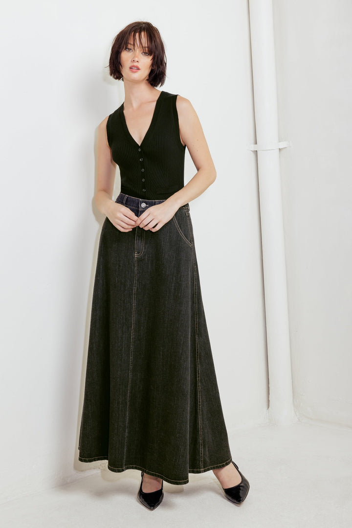 TRADING SECRETS DENIM SKIRT