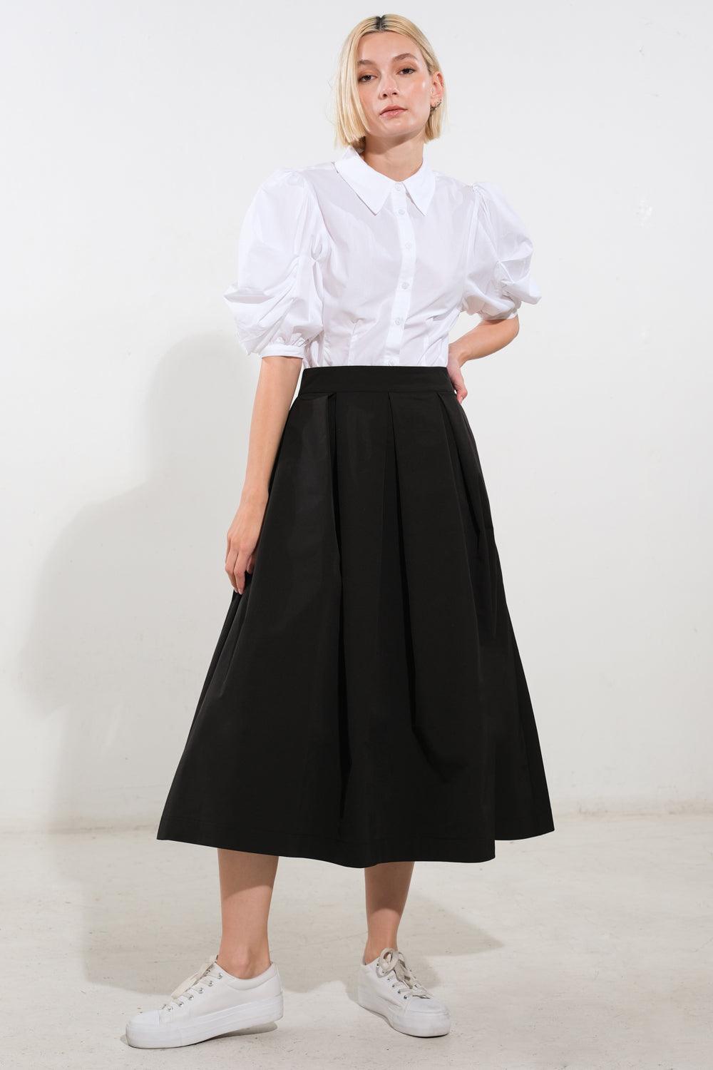 LOVE OF MINE WOVEN MIDI SKIRT