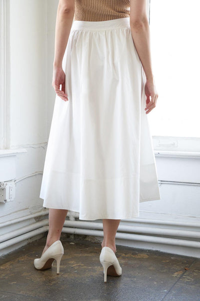 HOLDING ON TIGHT POPLIN MIDI SKIRT