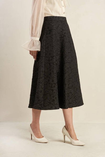 FOREVER DAYDREAMING WOVEN MIDI SKIRT