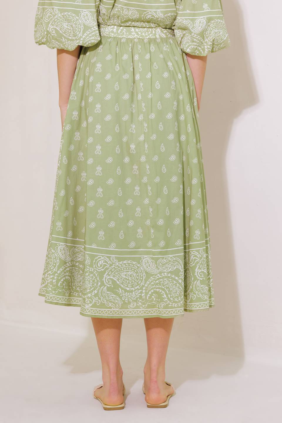 THE MORE THE MERRIER WOVEN FULL MIDI SKIRT