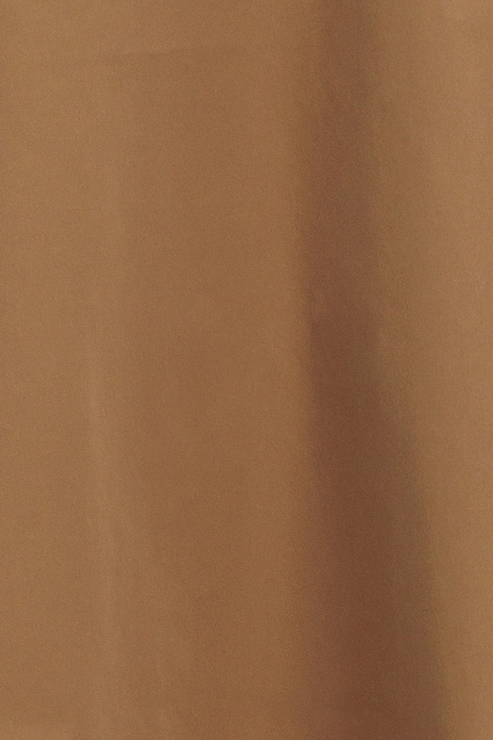 GOLDEN STILL CAMEL WOVEN FULL MIDI SKIRT