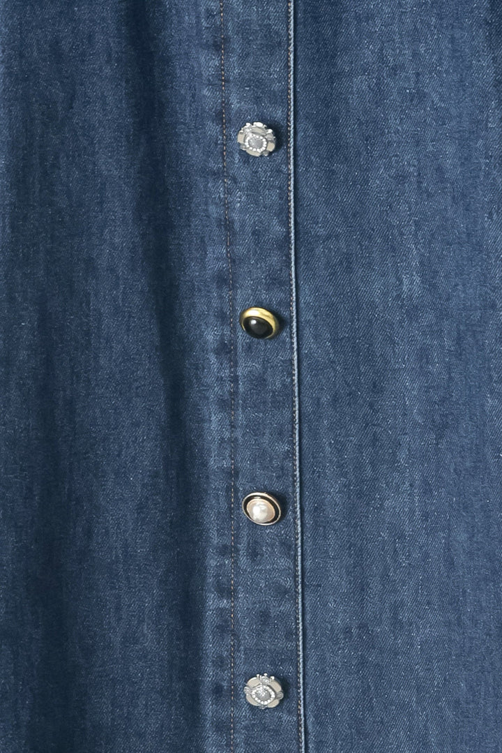 SWEET TALKER DENIM CIRCLE MIDI SKIRT