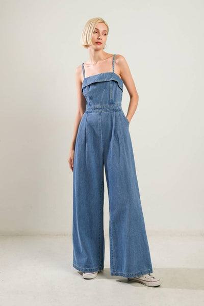 URBAN ELEGANCE DENIM JUMPSUIT