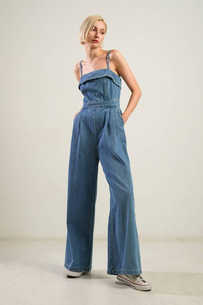 URBAN ELEGANCE DENIM JUMPSUIT