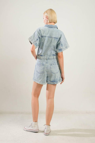 COUNTRYSIDE CHARM DENIM ROMPER