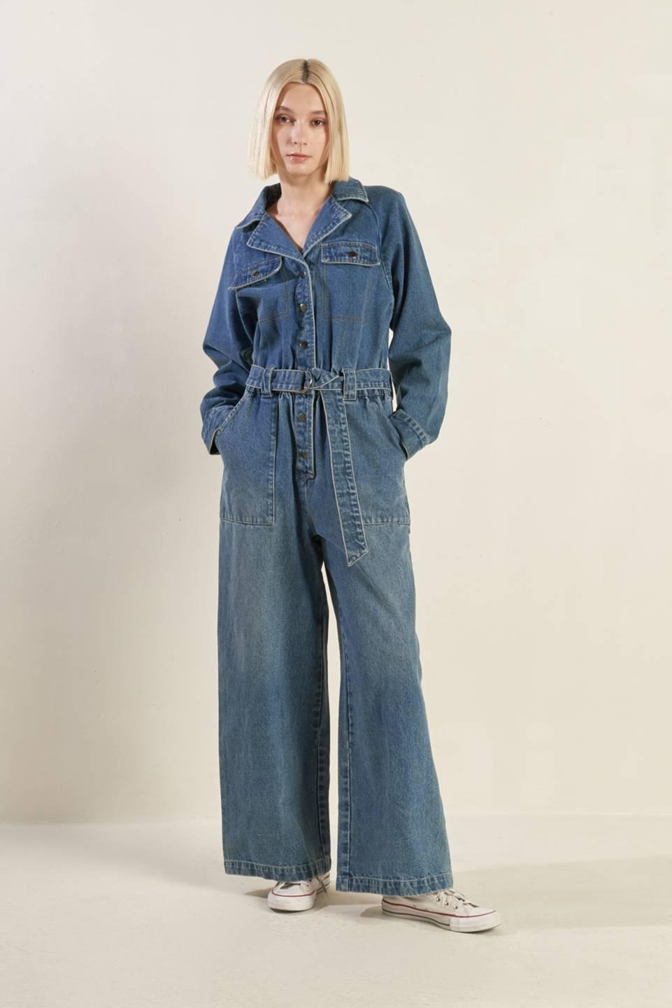 PERFECT MEET DENIM JUMPSUIT