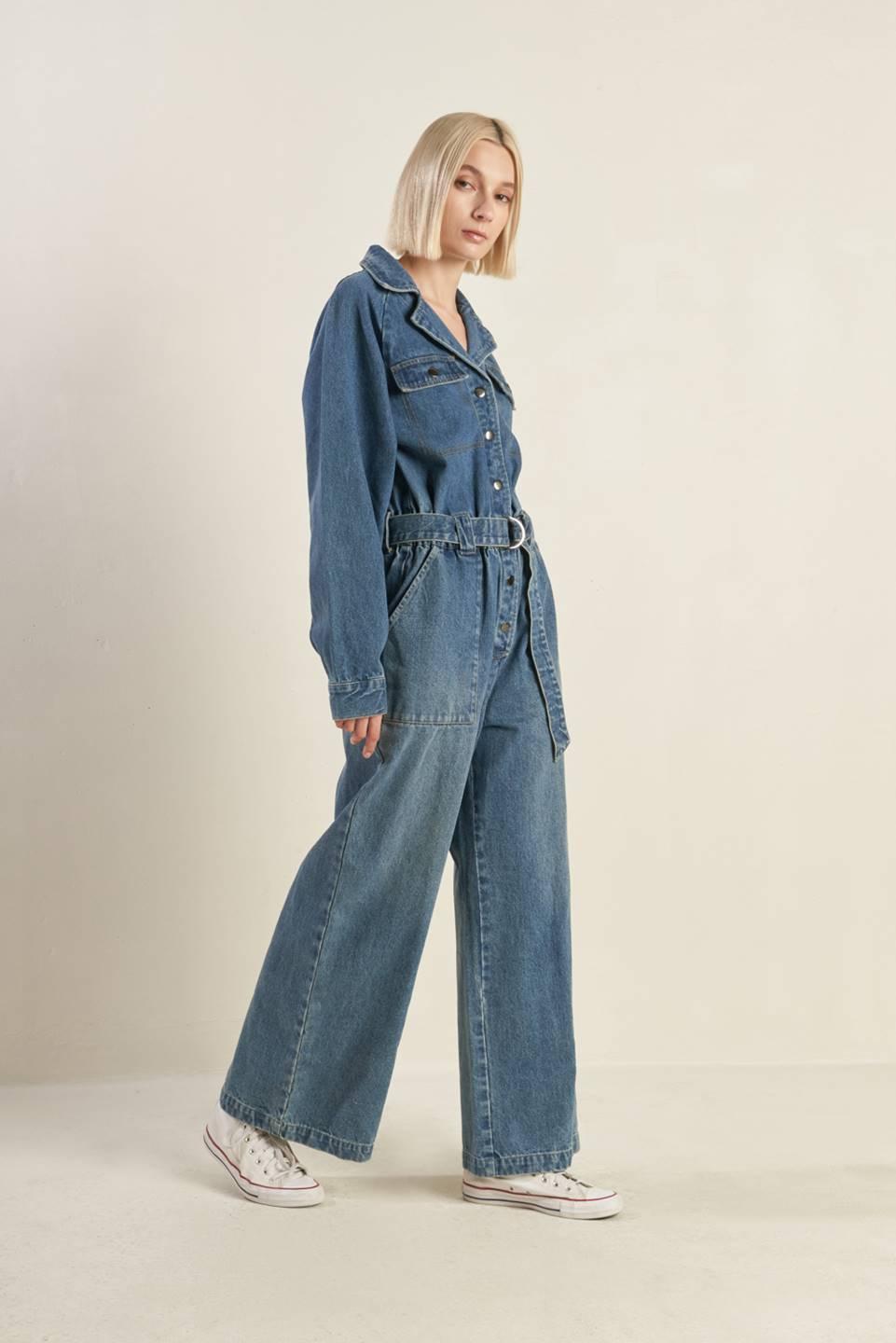 PERFECT MEET DENIM JUMPSUIT