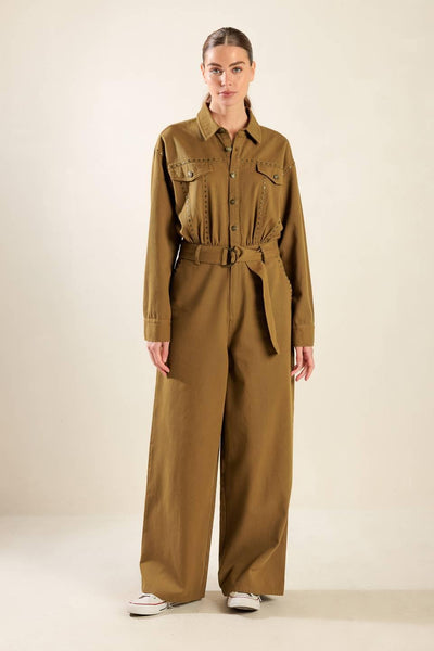 FLEETING WHISPERS TWILL JUMPSUIT