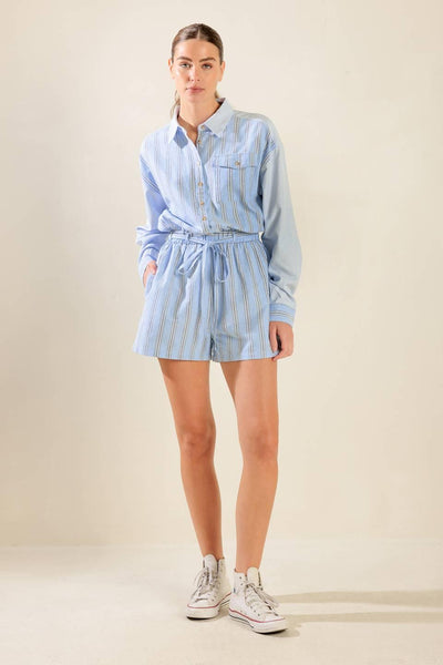 HOLD ME CLOSE WOVEN ROMPER