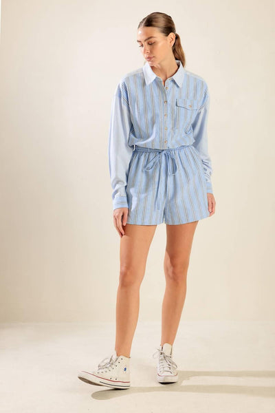 HOLD ME CLOSE WOVEN ROMPER