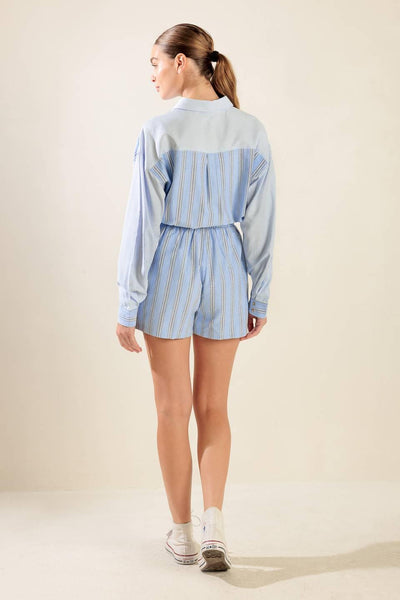 HOLD ME CLOSE WOVEN ROMPER