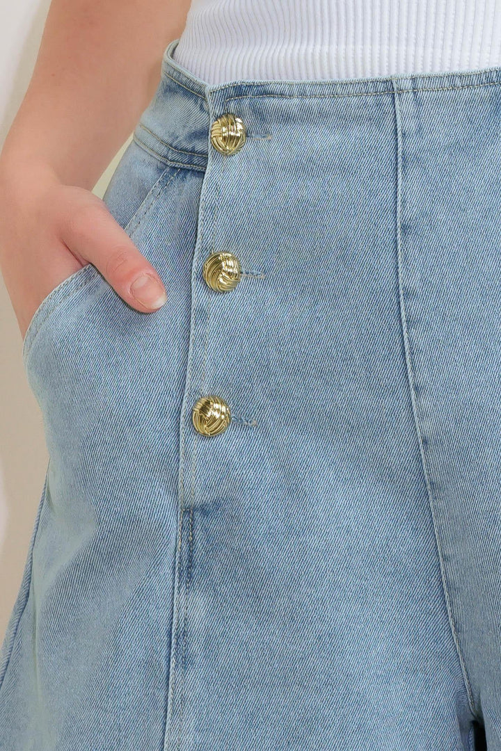 ANGEL WINGS AND CHAMOMILE WOVEN SKORT