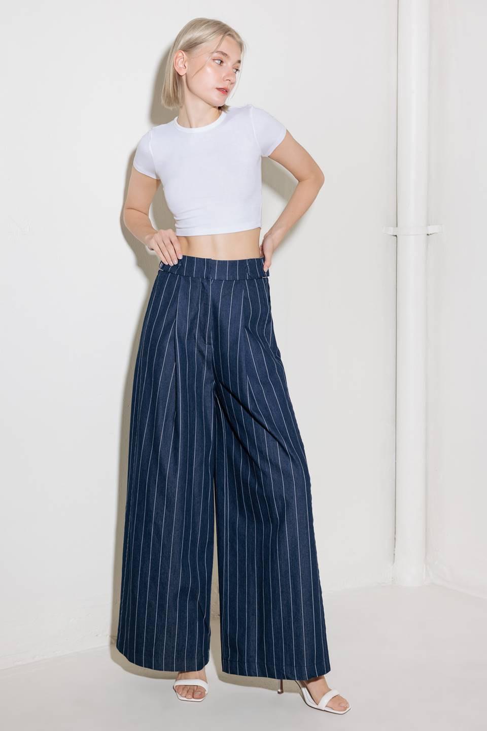 HOLD JOY IN INDIGO WOVEN PANTS