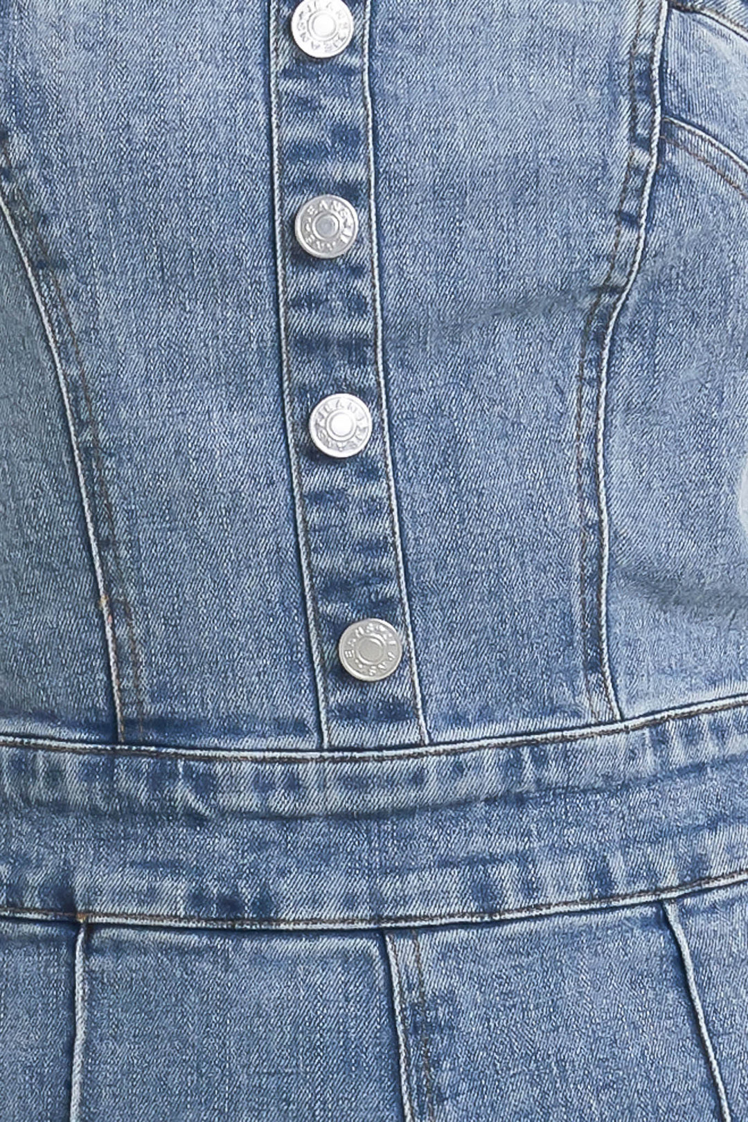 URBAN STRAPLESS DENIM JUMPSUIT