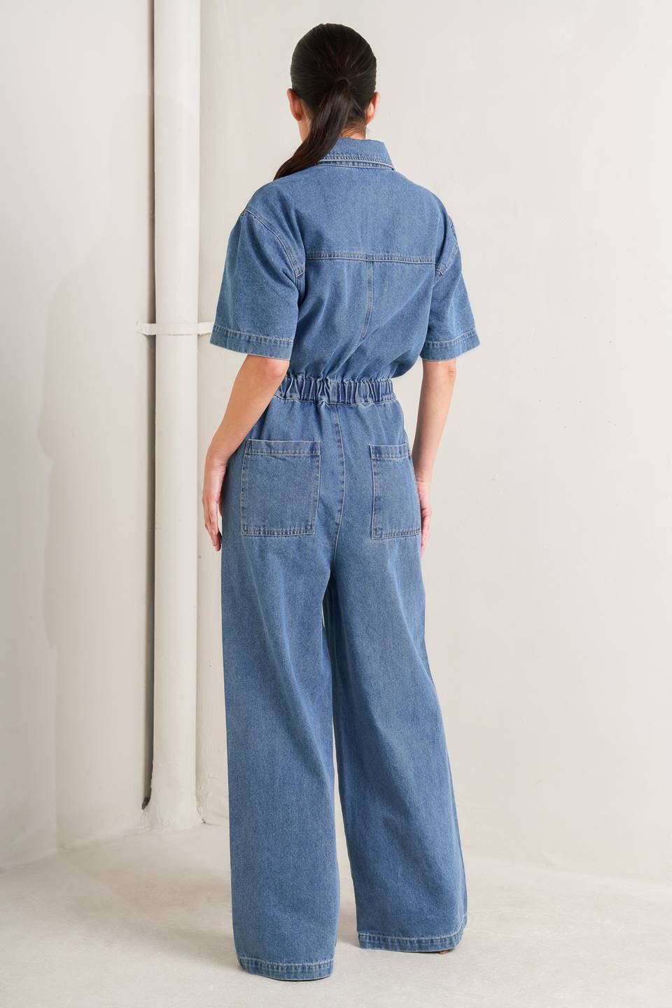 RELAX UTILITY DENIM JUMPSUIT
