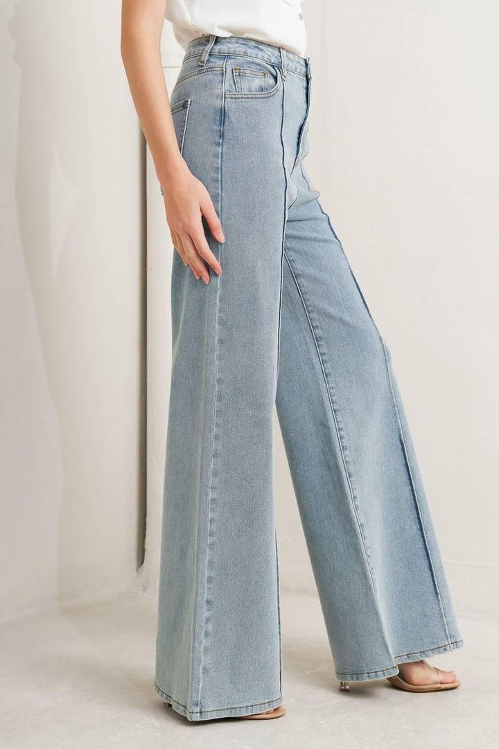 MODERN NEUTRAL DENIM PANTS
