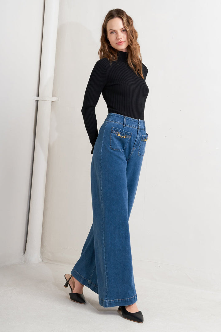 TIMELESS BLUE DENIM PANTS