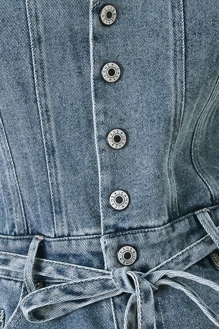 RELAXED CHIC DENIM ROMPER