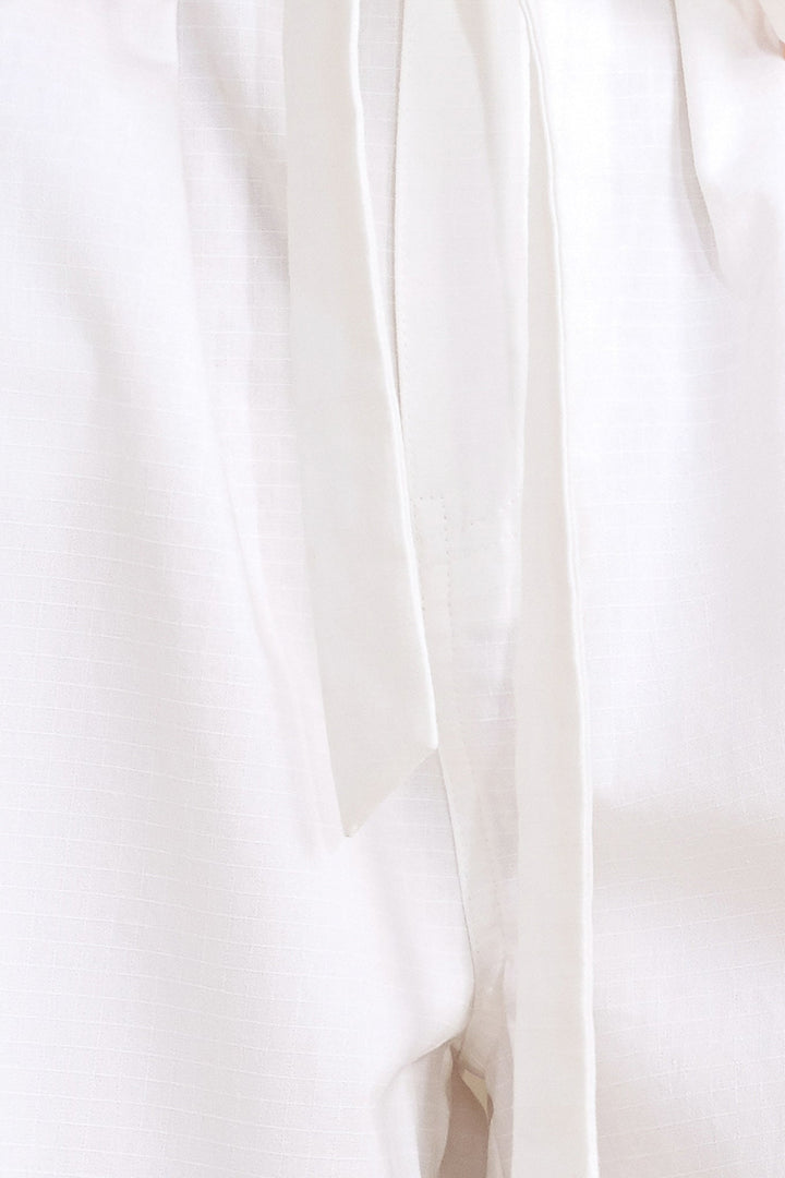 WHITE DRIFT WOVEN CARGO PANTS