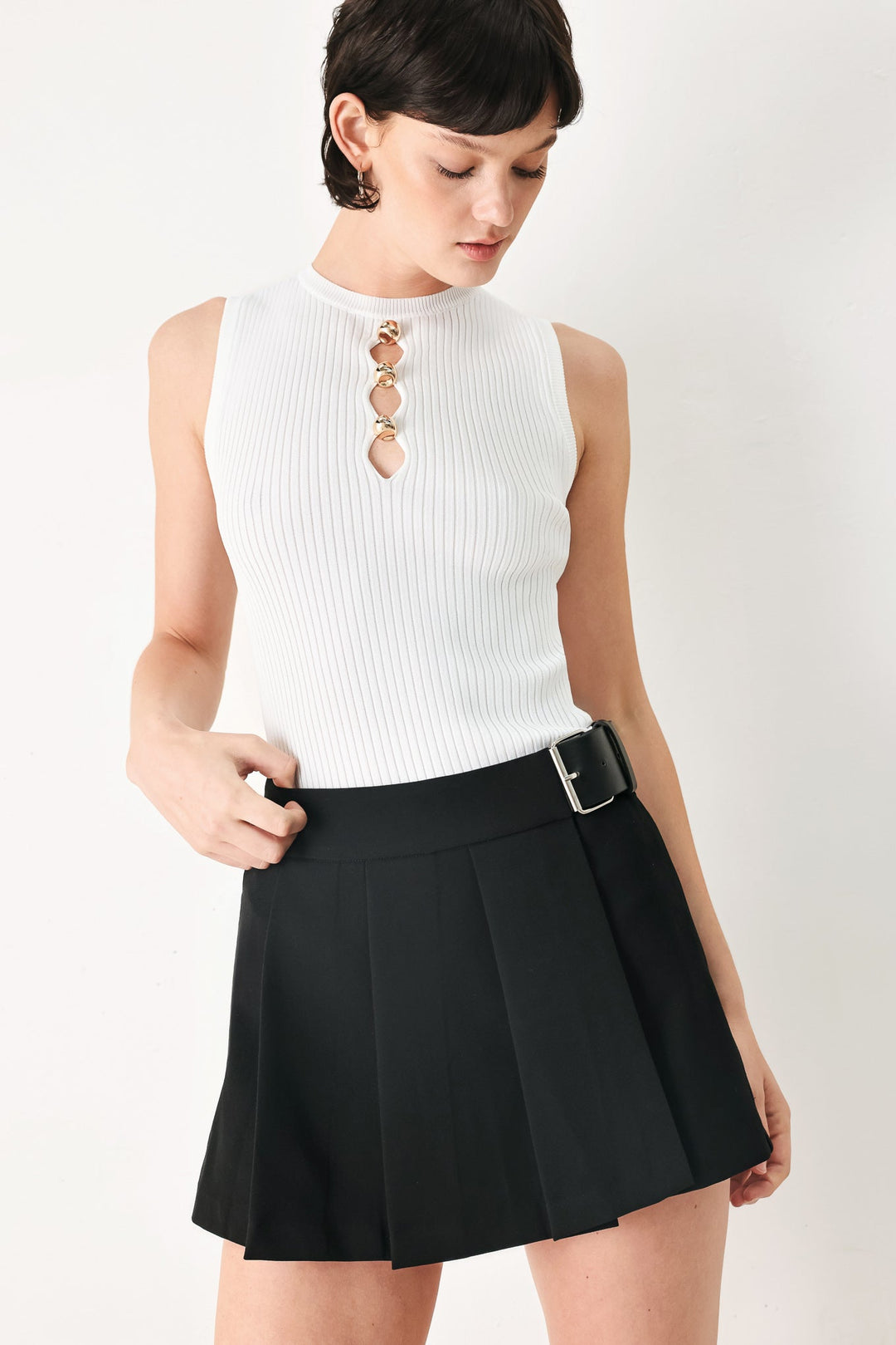 NOIR FLIRT DENIM SKORT