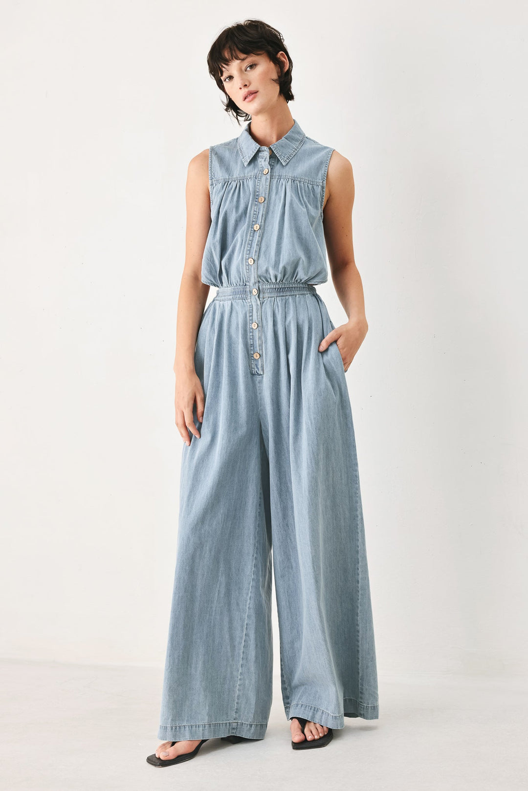 OCEAN AIR DENIM JUMPSUIT