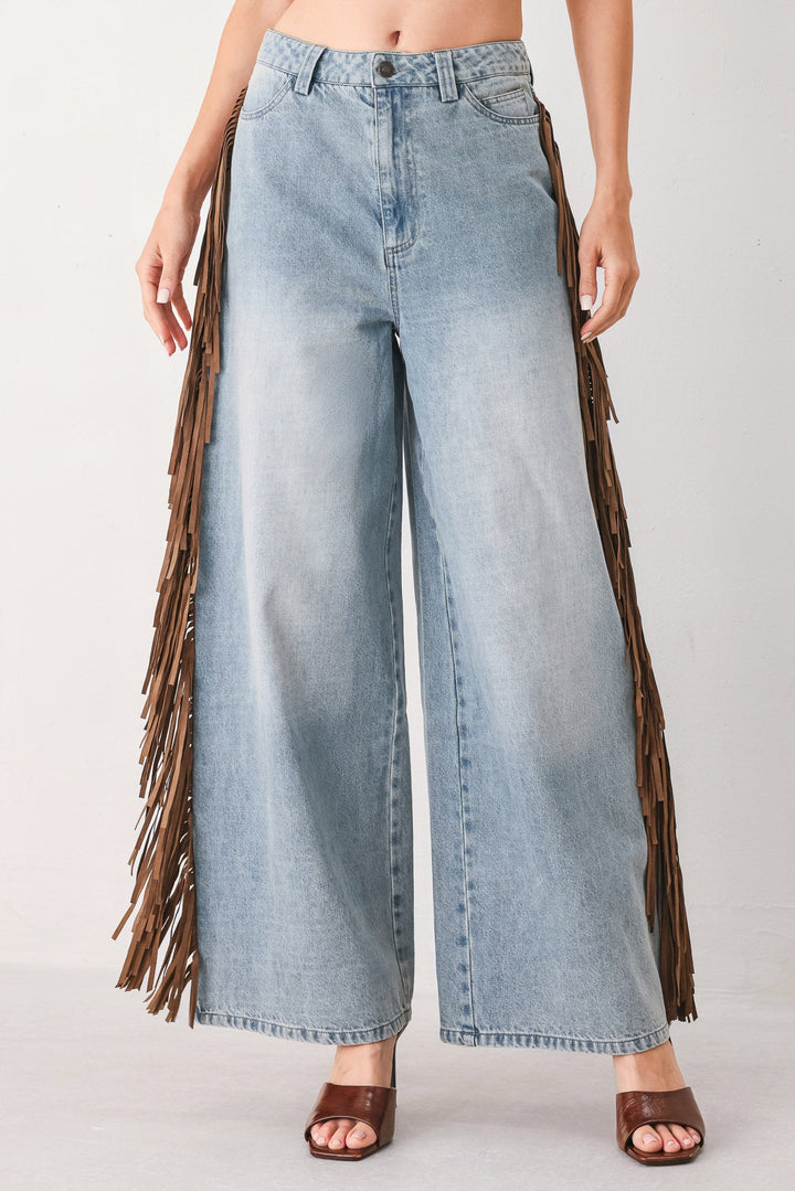 NASHVILLE SIDE WASHED DENIM PANTS