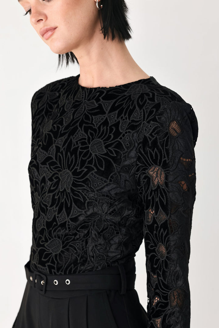 AFTER DARK LACE WIDE LEG JUMPSUIT
