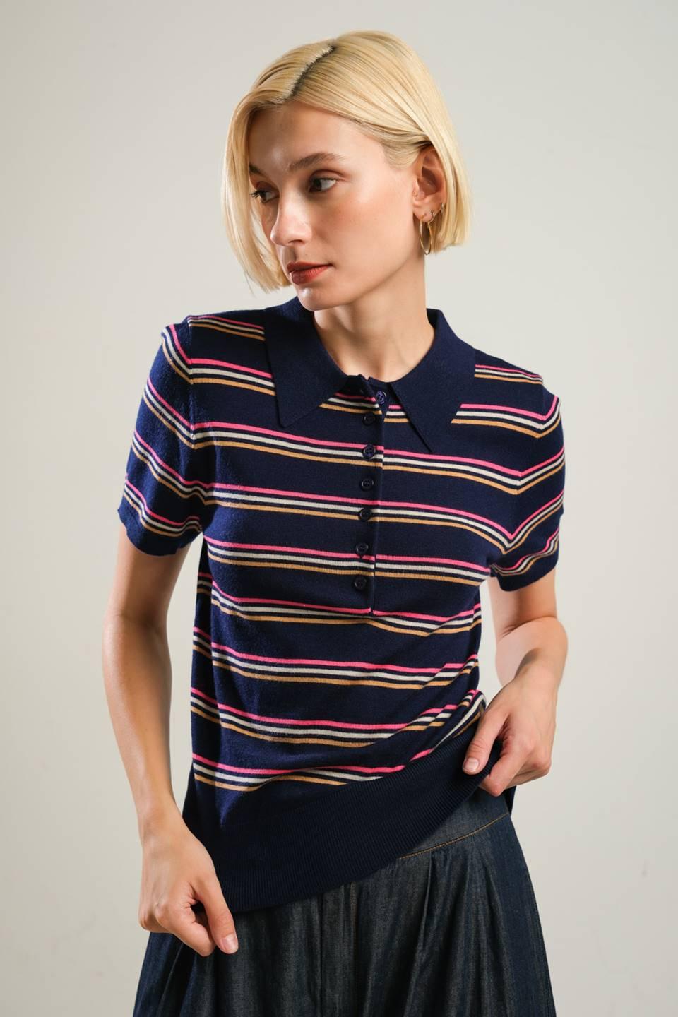 PRETTY IN PARADISE POLO TOP