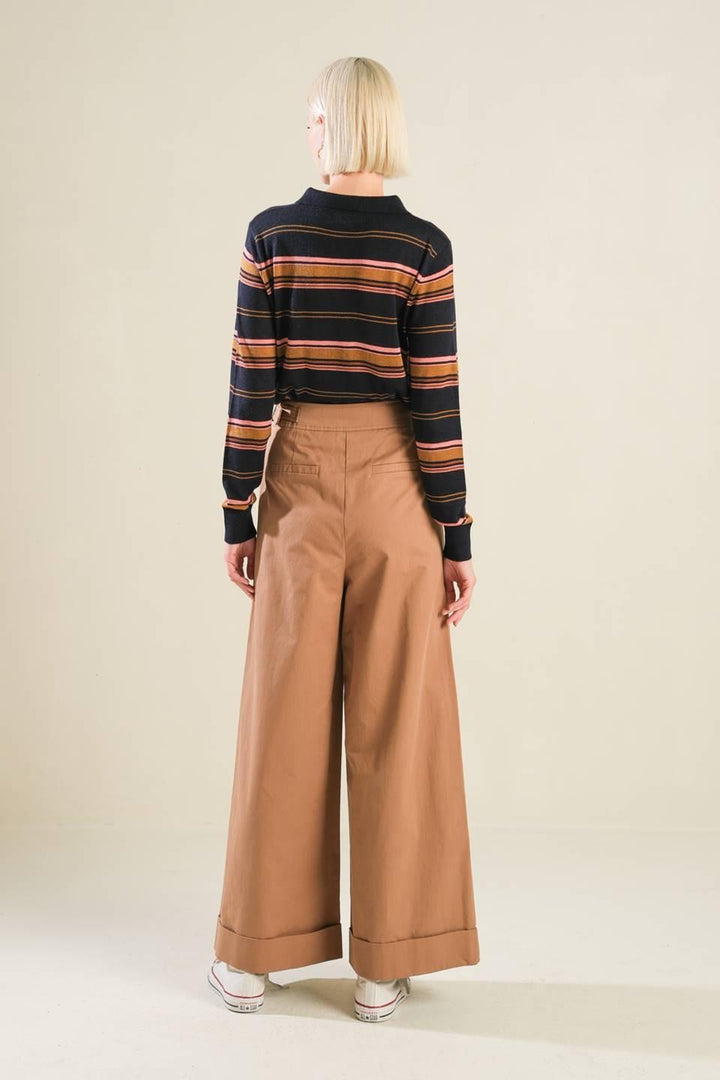 CALL IT FATE SWEATER POLO TOP