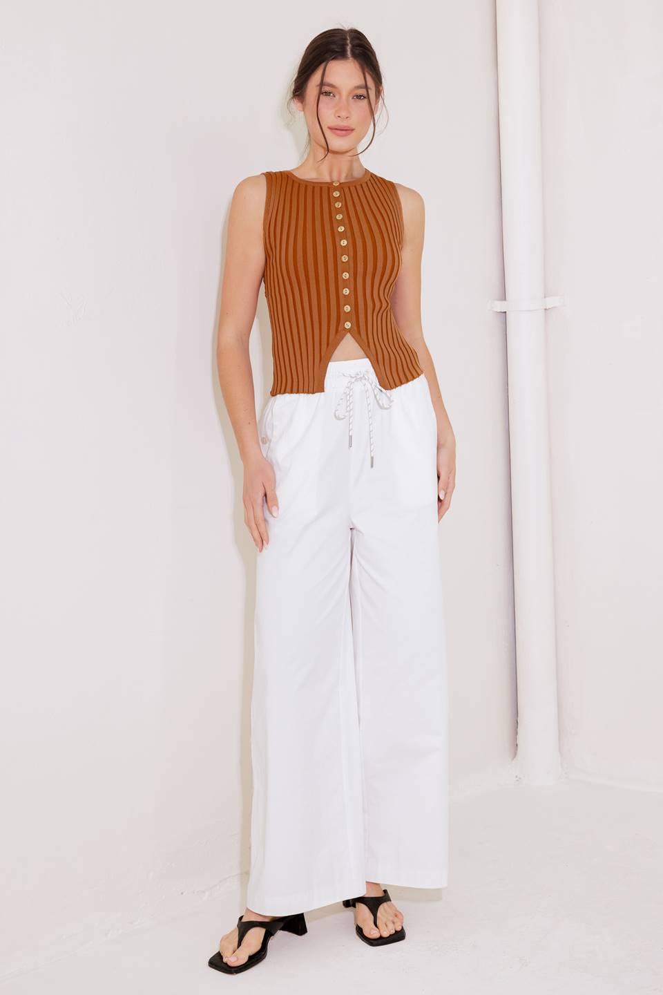 WHEN ON DOOR OPENS SWEATER KNIT TOP