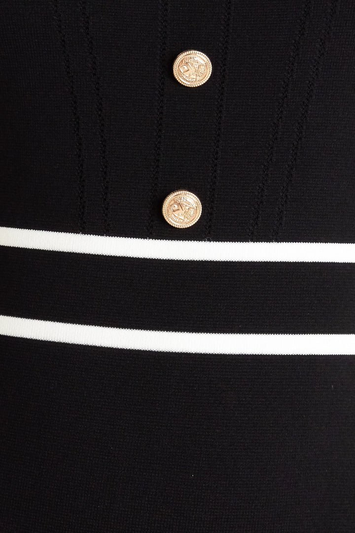 ELEGANT FRAME SWEATER KNIT MIDI DRESS