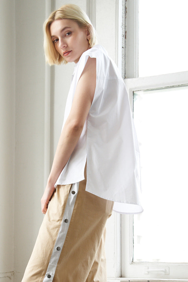 MUCH TO CELEBRATE POPLIN TOP