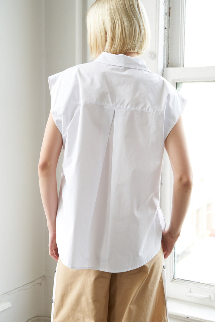 MUCH TO CELEBRATE POPLIN TOP