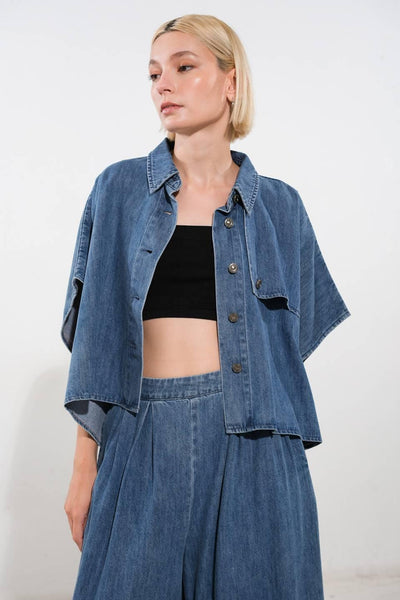 JUST HAVING FUN DENIM TOP