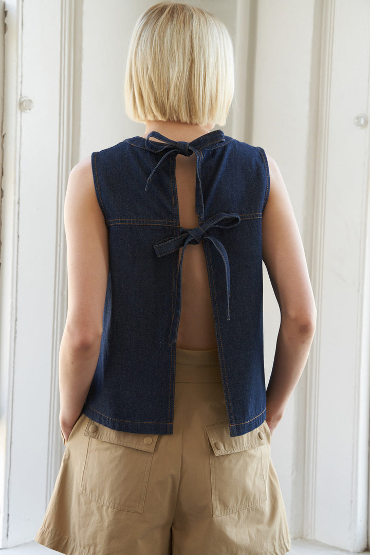 SUNLIT SERENITY DENIM TOP