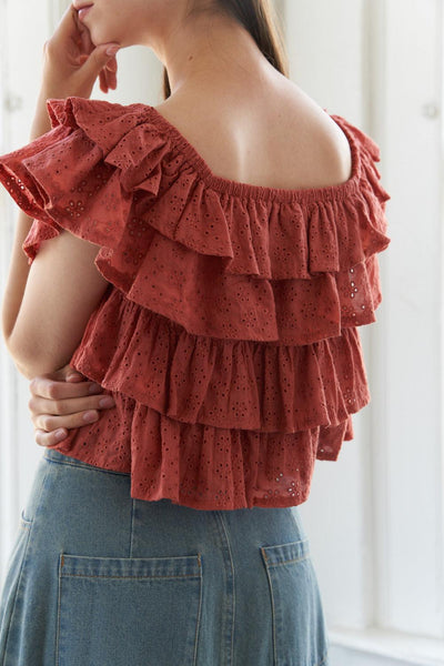 LOVELY EXISTENCE OFF SHOULDER TOP